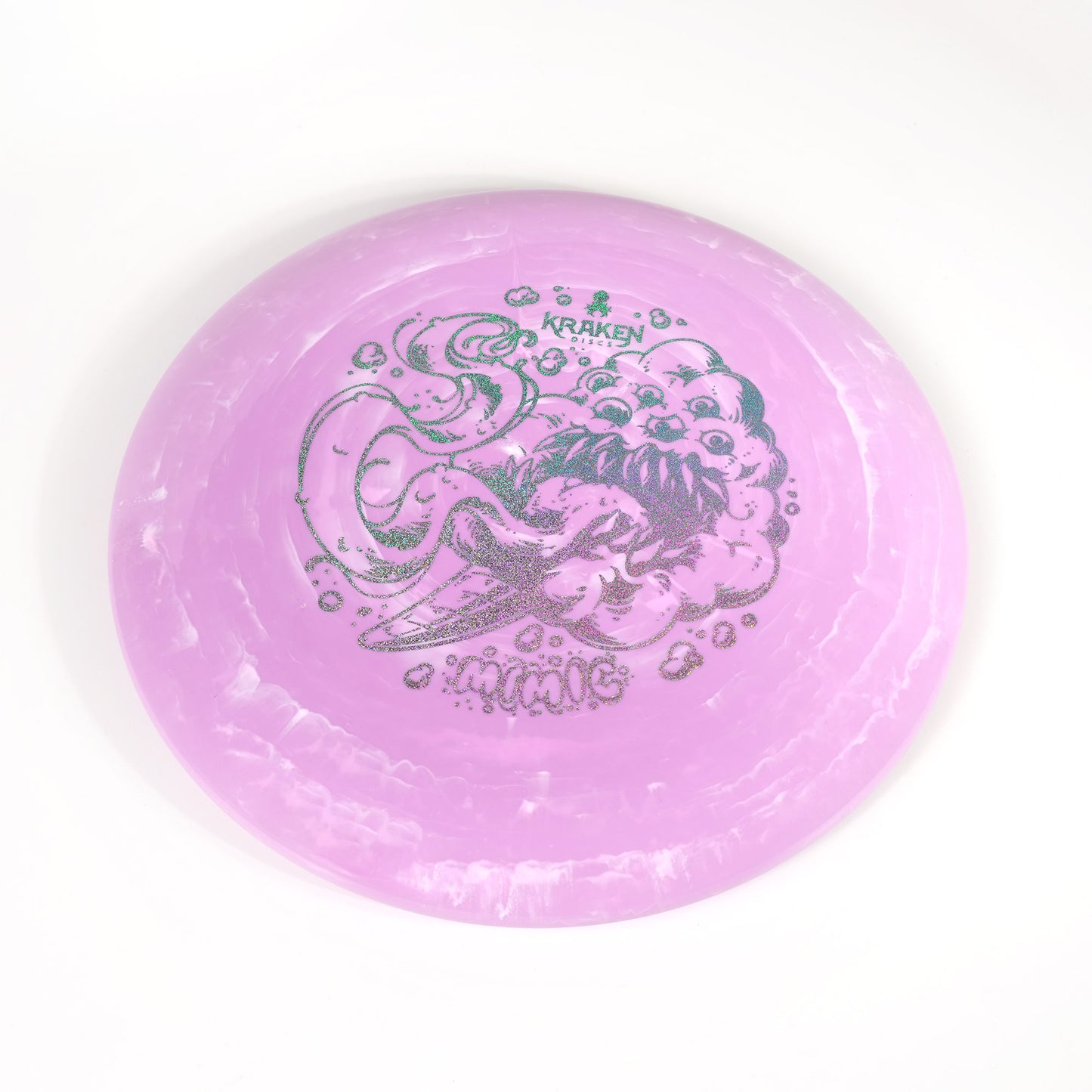Pink Cotton Candy Mimic Putter in Elvin Plastic with Rainbow Foil