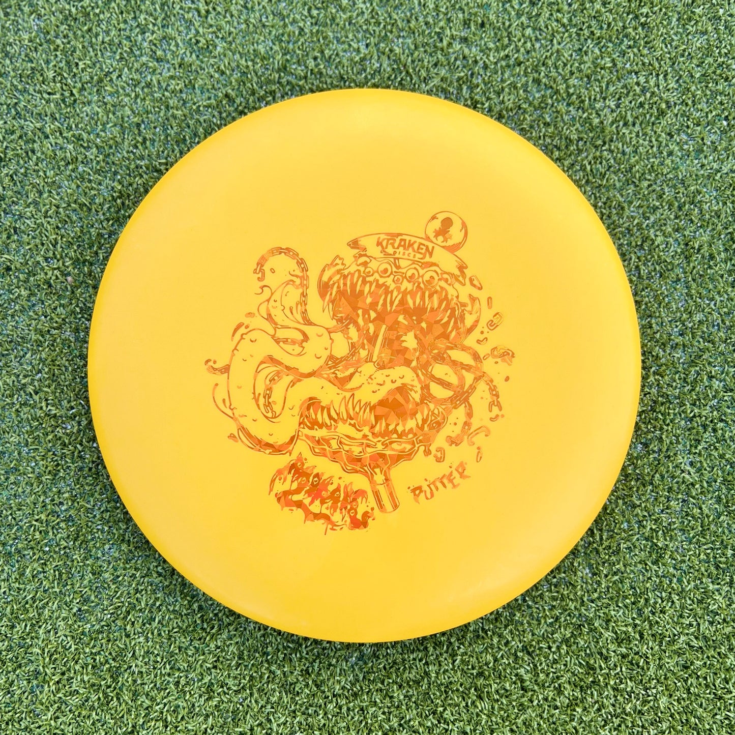 Mimic Amber Dwarven Putter with Copper Foil by Kraken Discs