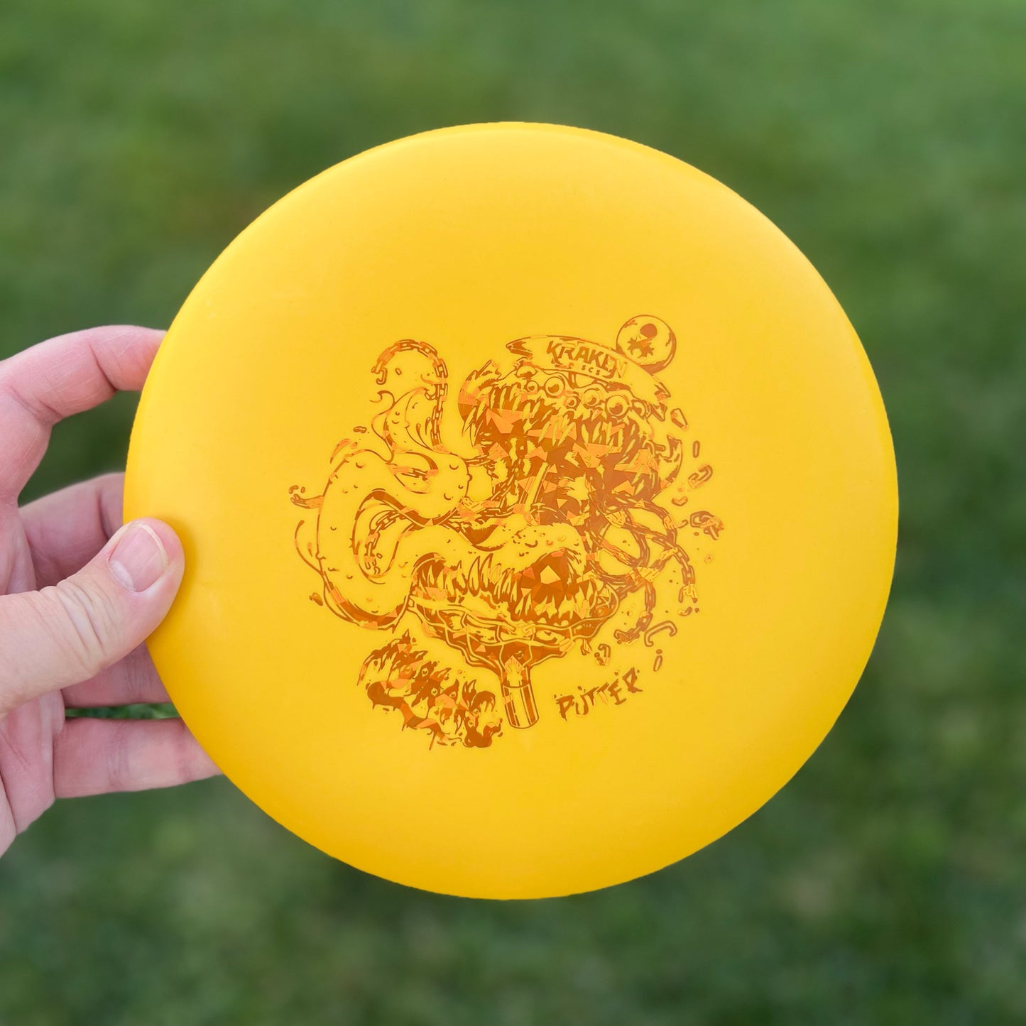 Mimic Amber Dwarven Putter with Copper Foil by Kraken Discs