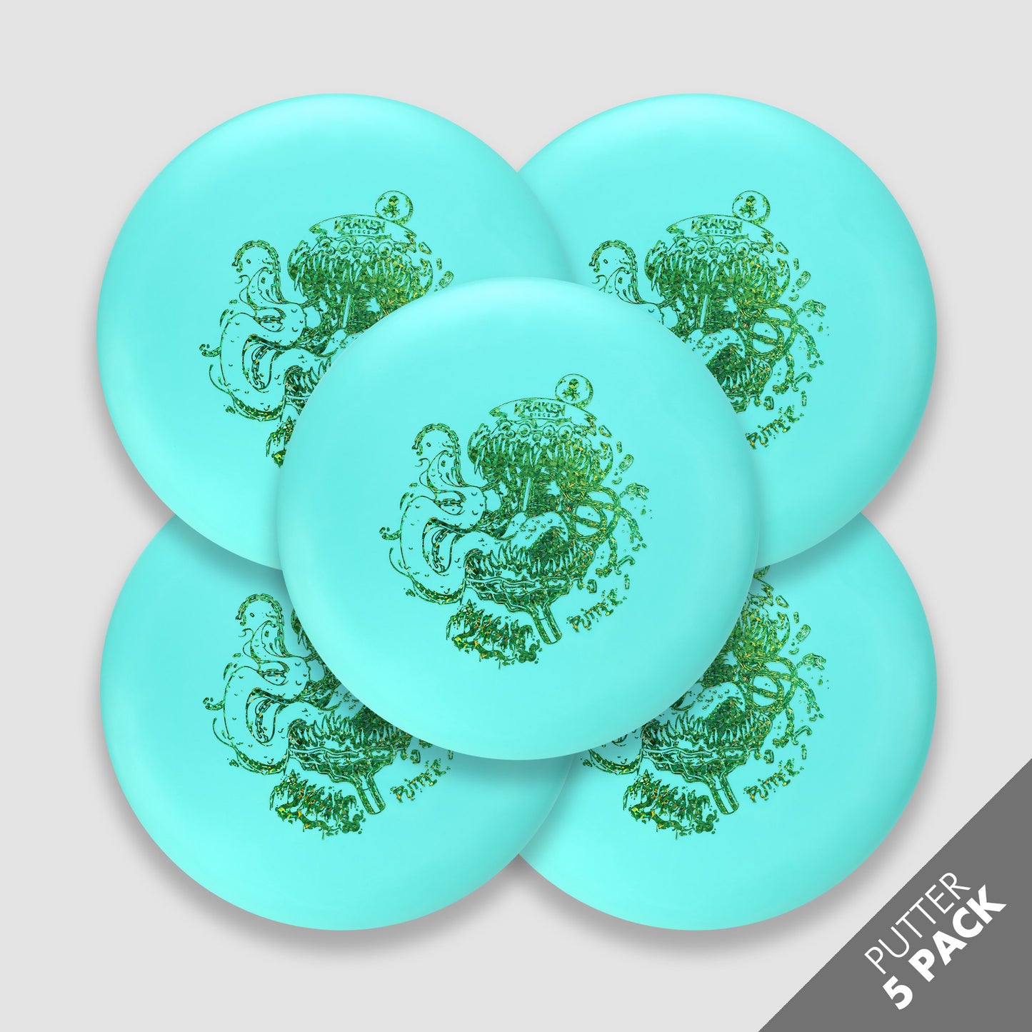 Mimic Teal Dwarven Putter Pack with Green Foil