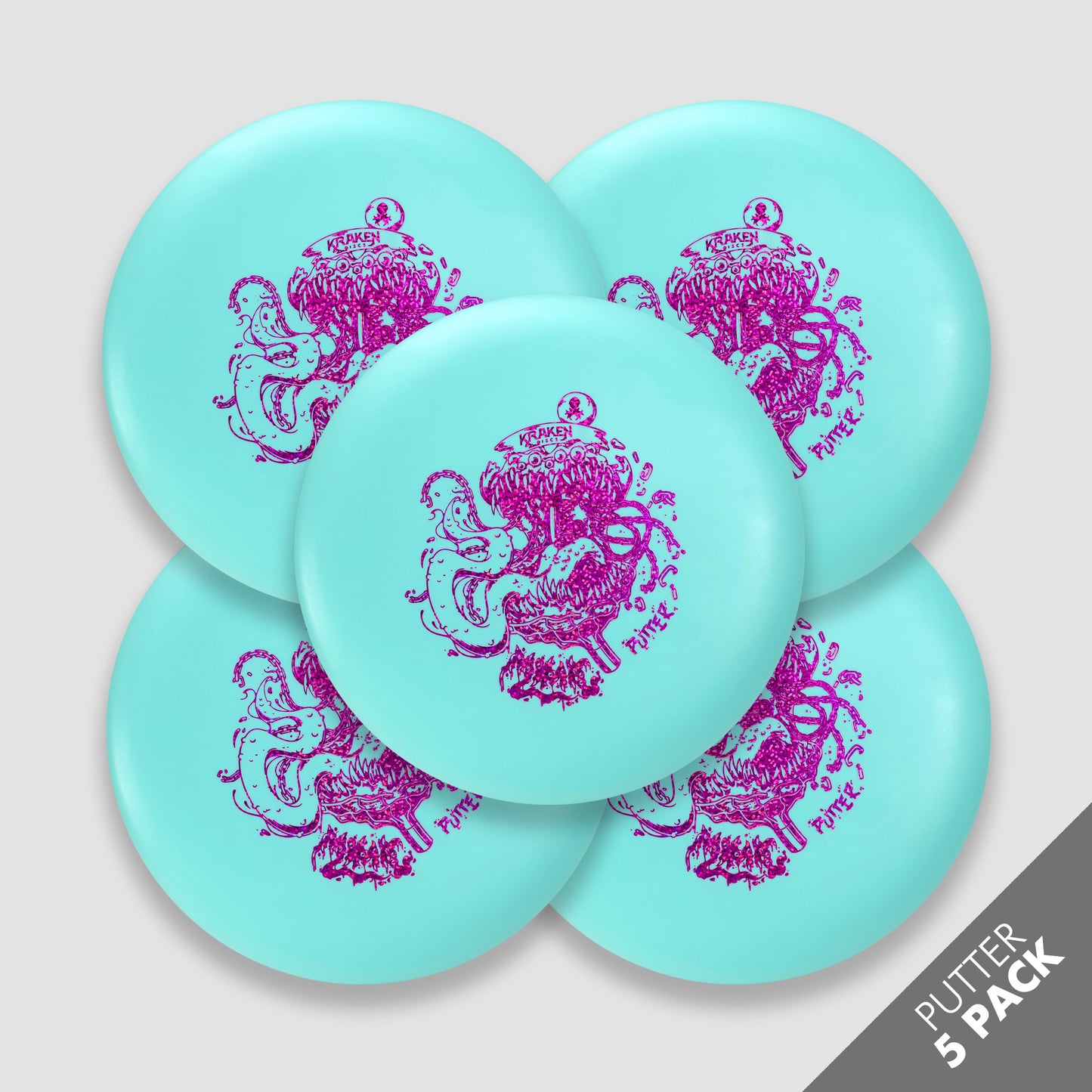 Mimic Teal Dwarven Putter Pack with Pink Foil