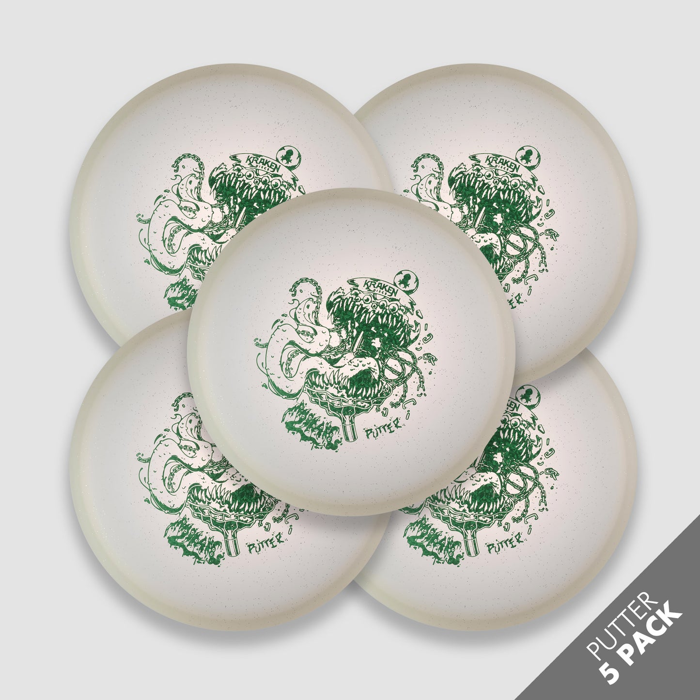 Mimic Transparent Glow in the Dark Jelly Putter Pack with Green Foil