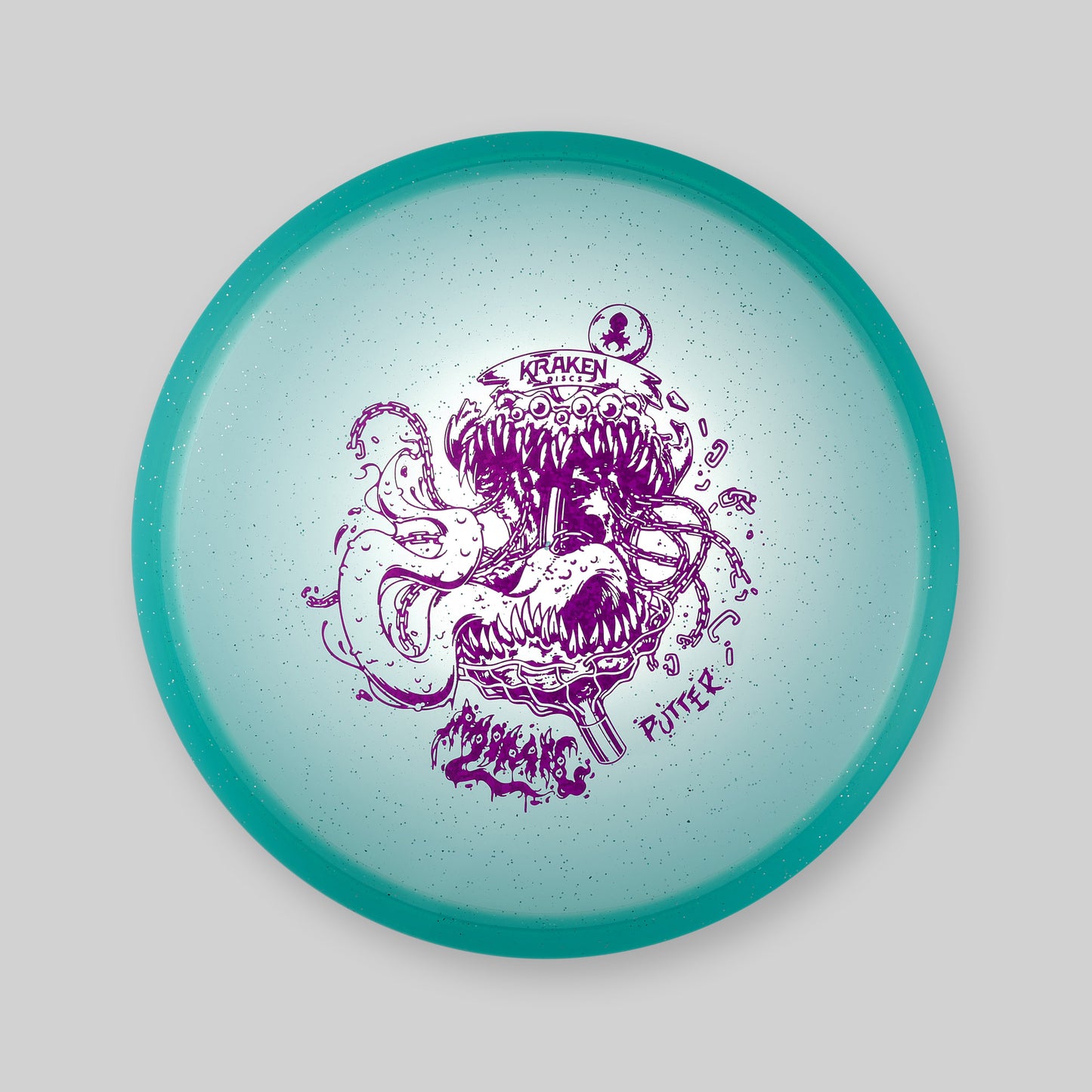 Mimic Teal Jelly Putter with Hot Pink Foil
