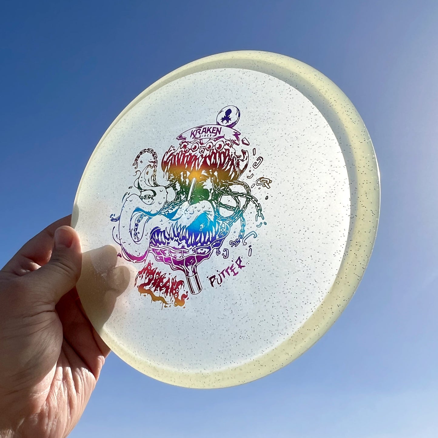 Mimic Transparent Glow in the Dark Jelly Putter with Rainbow Foil