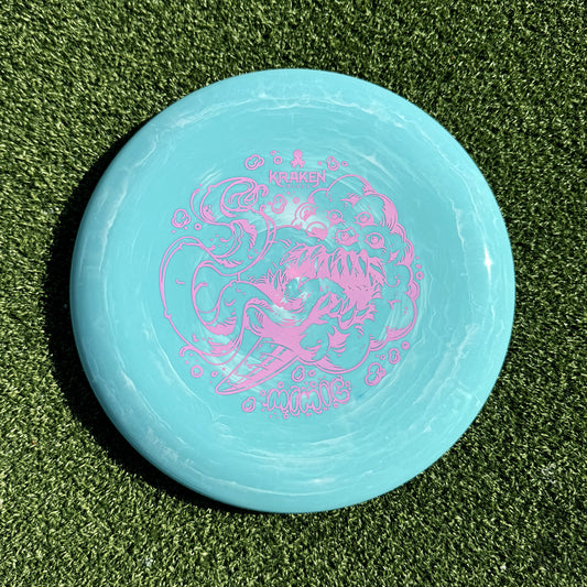 Blue Cotton Candy Mimic Putter in Elvin Plastic with Pink Foil