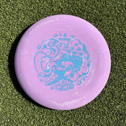 Pink Cotton Candy Mimic Putter in Elvin Plastic with Blue Foil