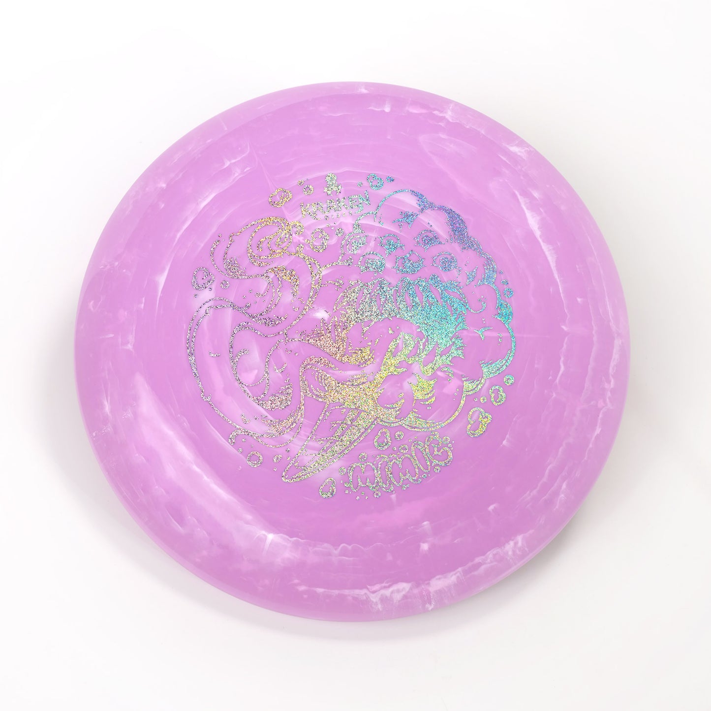 Pink Cotton Candy Mimic Putter in Elvin Plastic with Rainbow Foil
