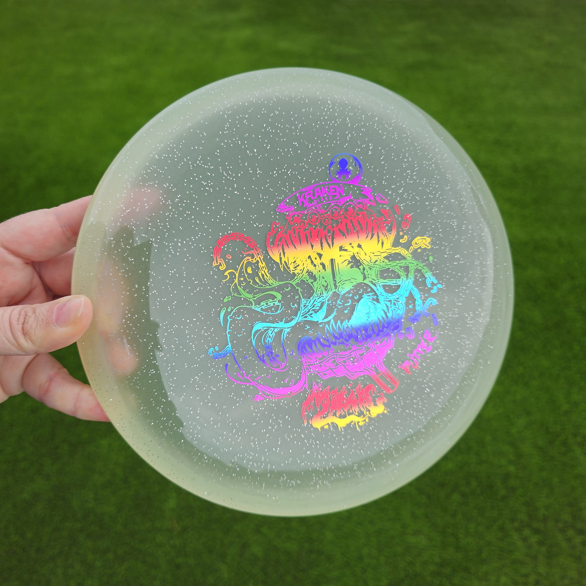 Mimic Transparent Glow in the Dark Jelly Putter with Rainbow Foil